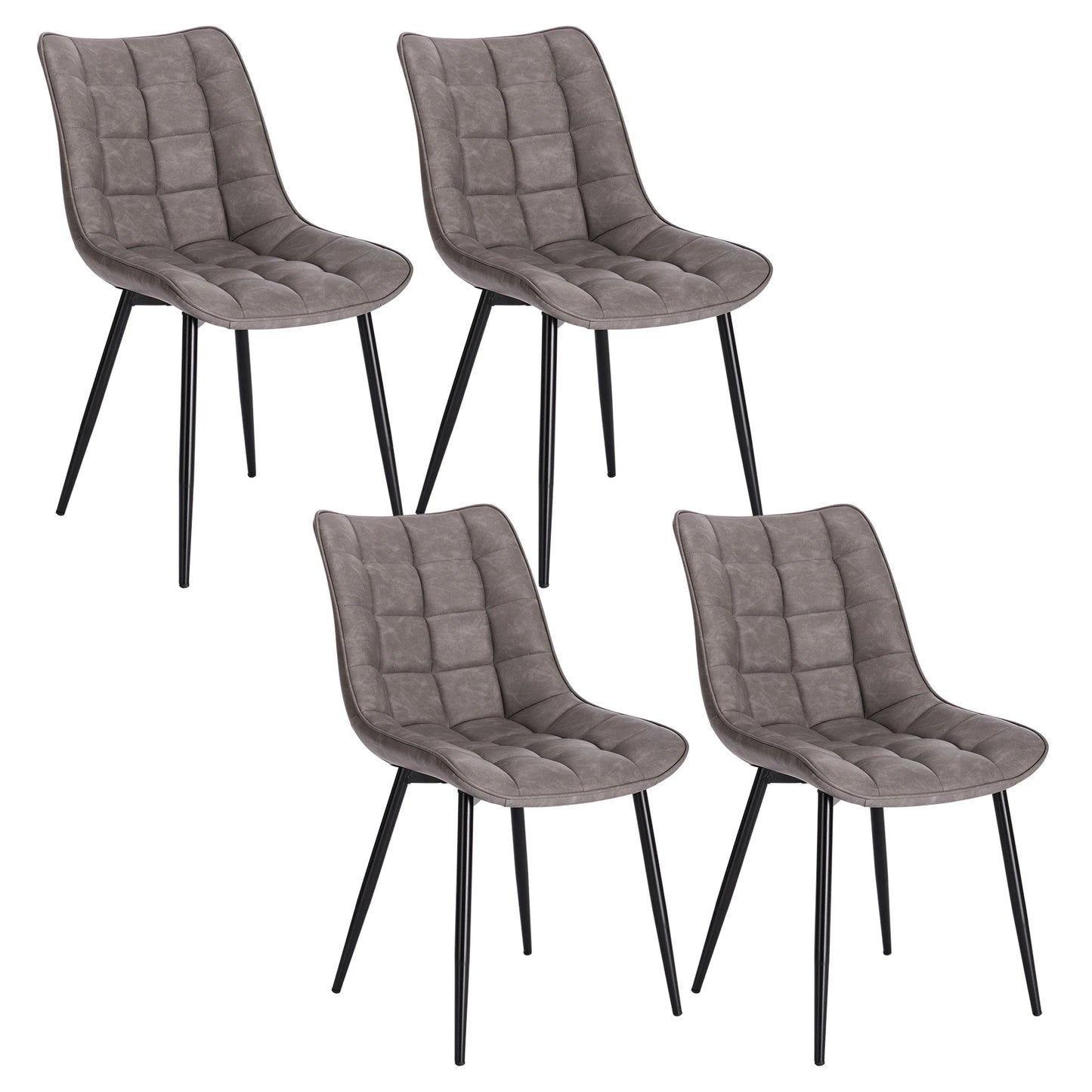 4PCs/Set Faux Leather/Fabric/Velvet/Linen Kitchen Chair