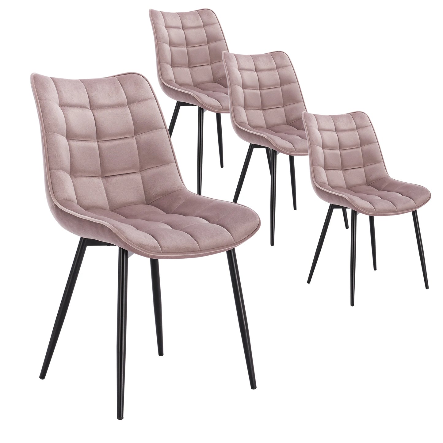 4PCs/Set Faux Leather/Fabric/Velvet/Linen Kitchen Chair