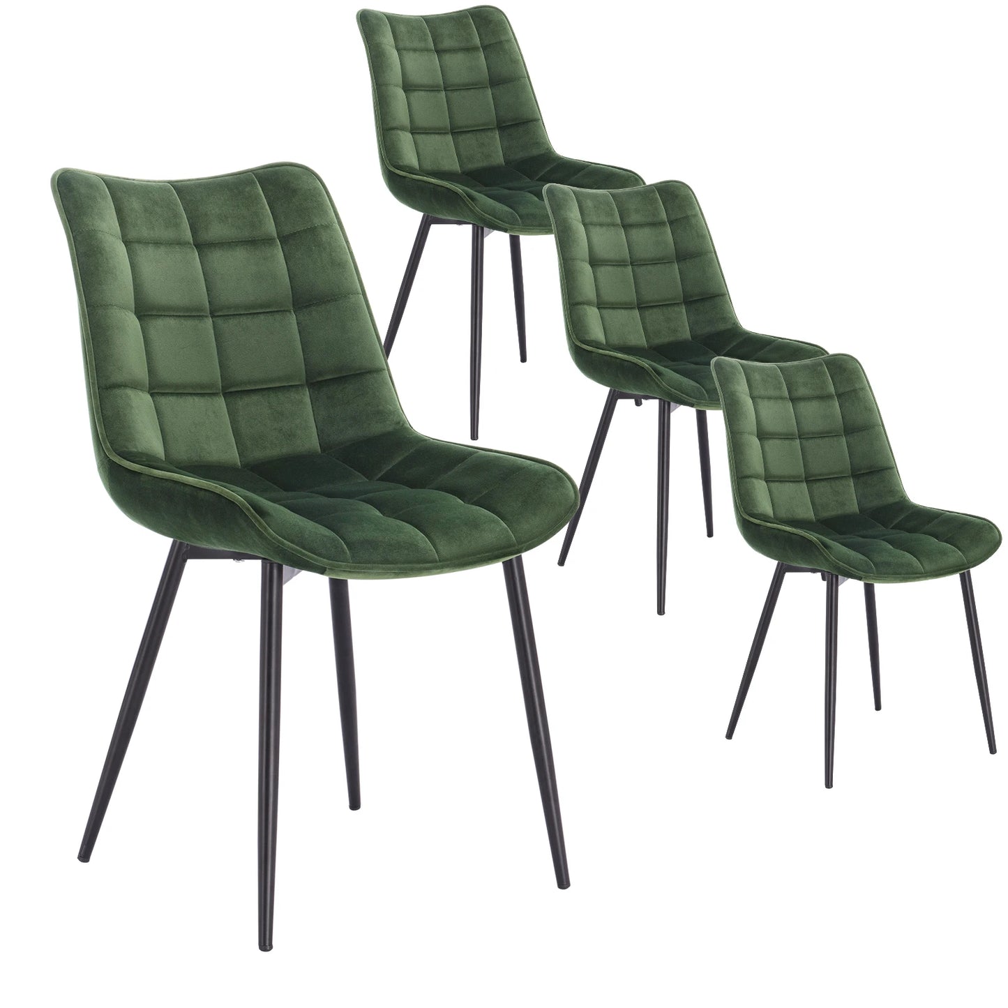 4PCs/Set Faux Leather/Fabric/Velvet/Linen Kitchen Chair