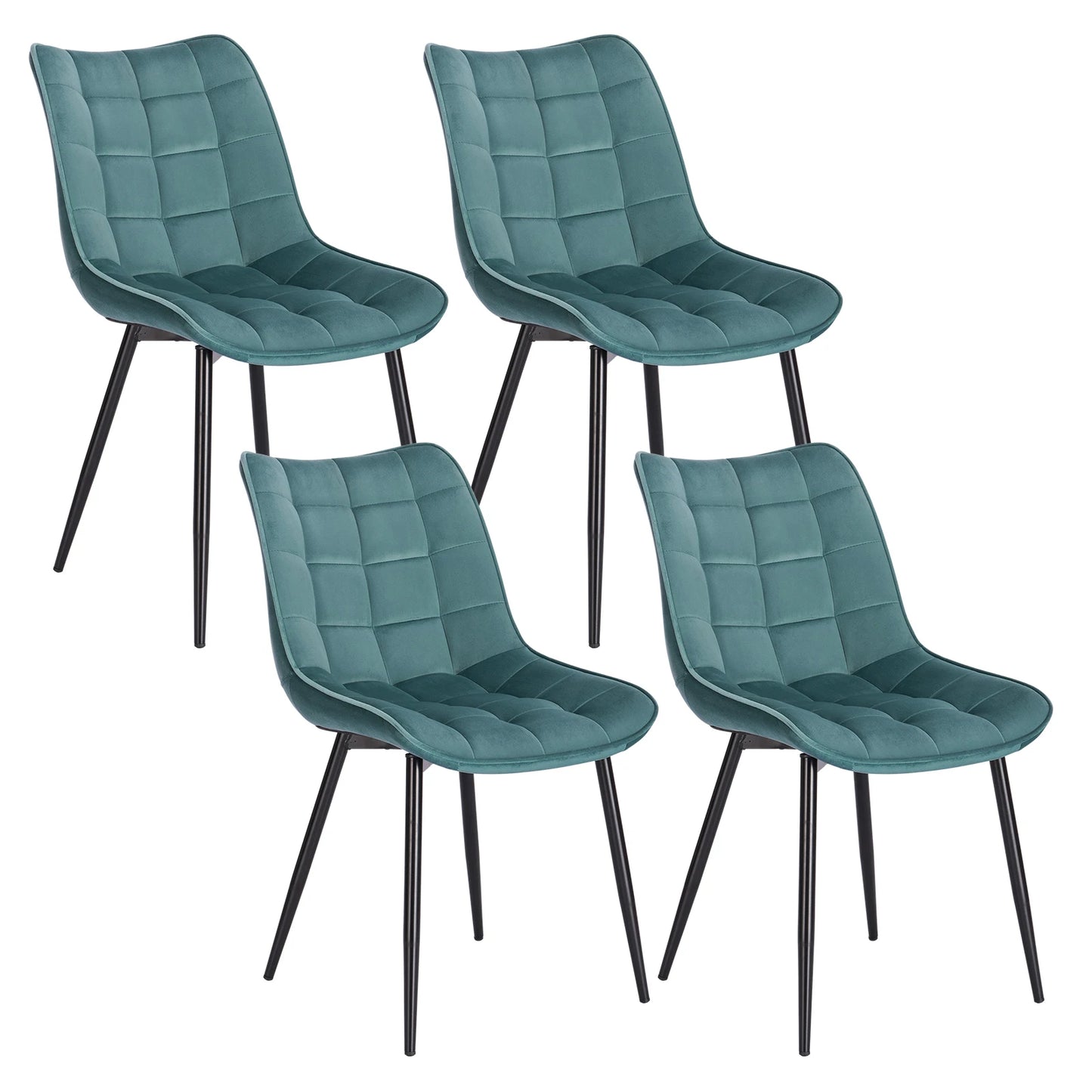 4PCs/Set Faux Leather/Fabric/Velvet/Linen Kitchen Chair