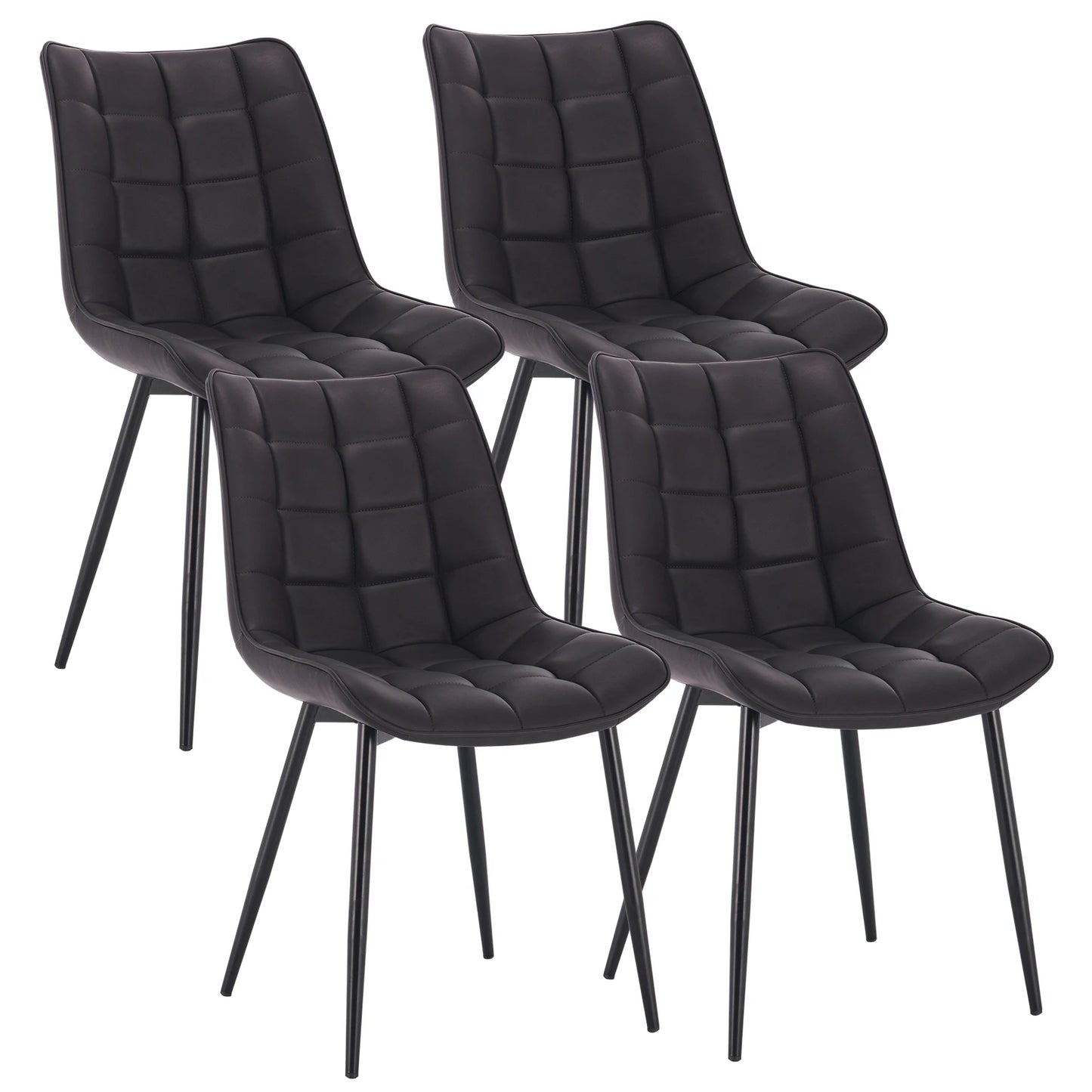 4PCs/Set Faux Leather/Fabric/Velvet/Linen Kitchen Chair