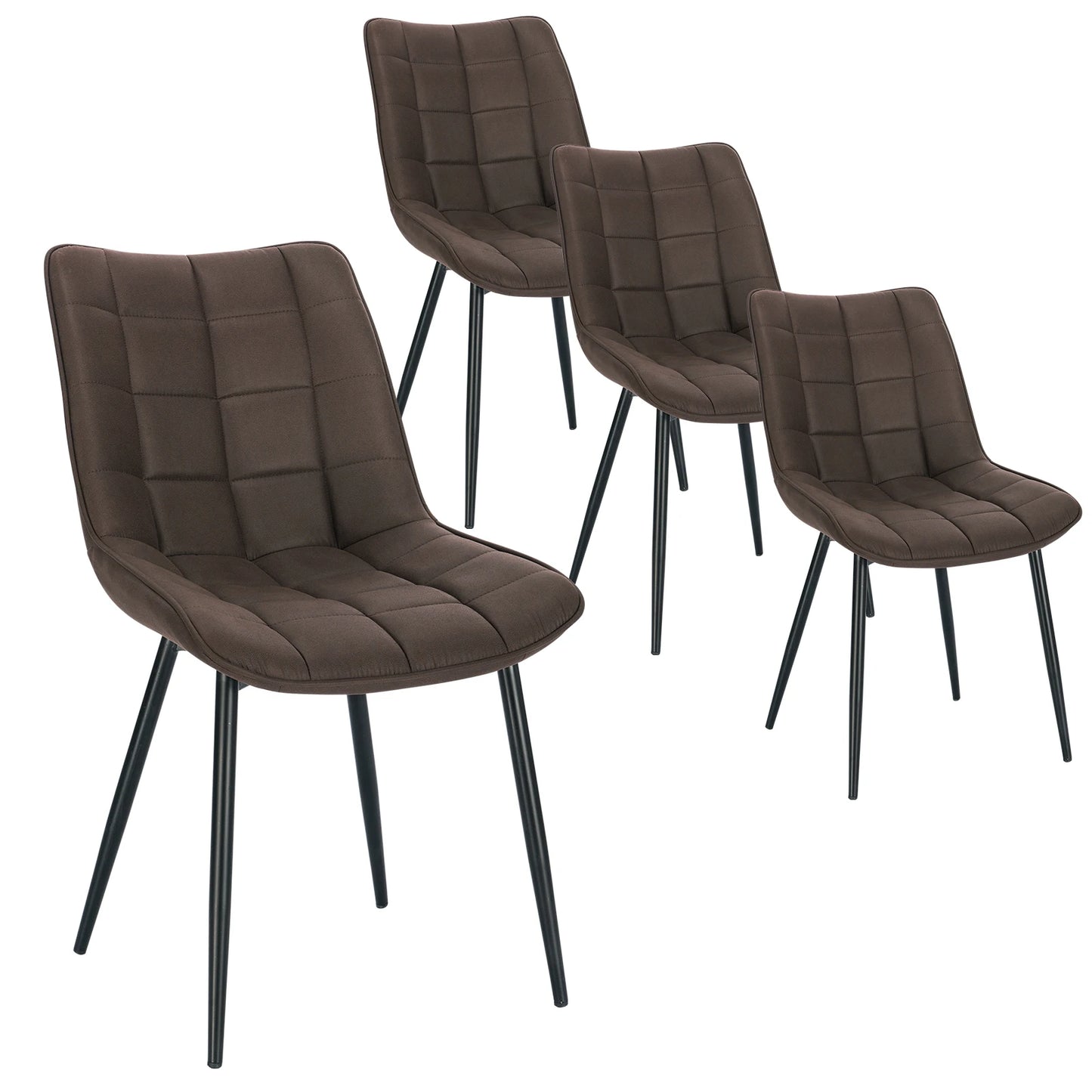 4PCs/Set Faux Leather/Fabric/Velvet/Linen Kitchen Chair