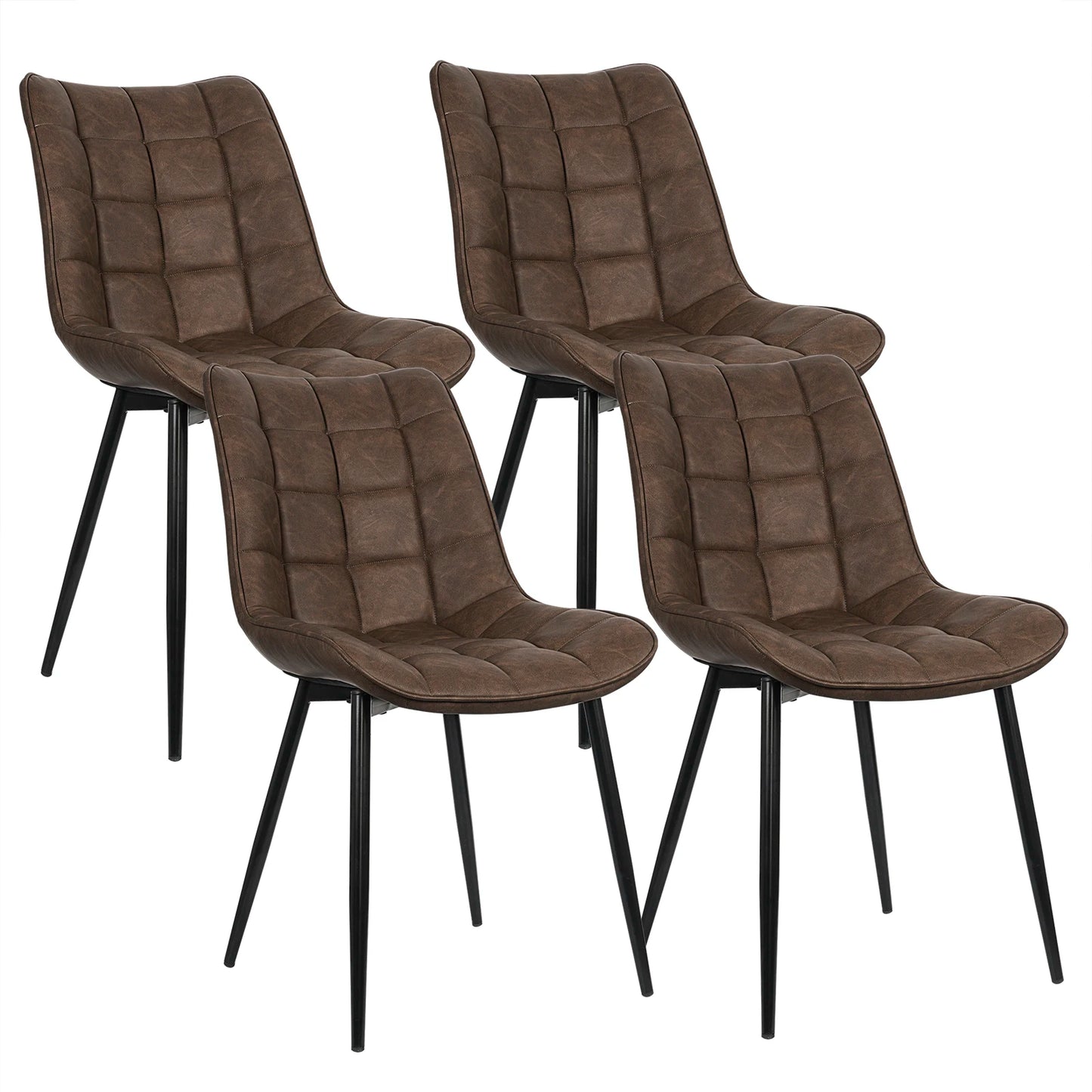 4PCs/Set Faux Leather/Fabric/Velvet/Linen Kitchen Chair