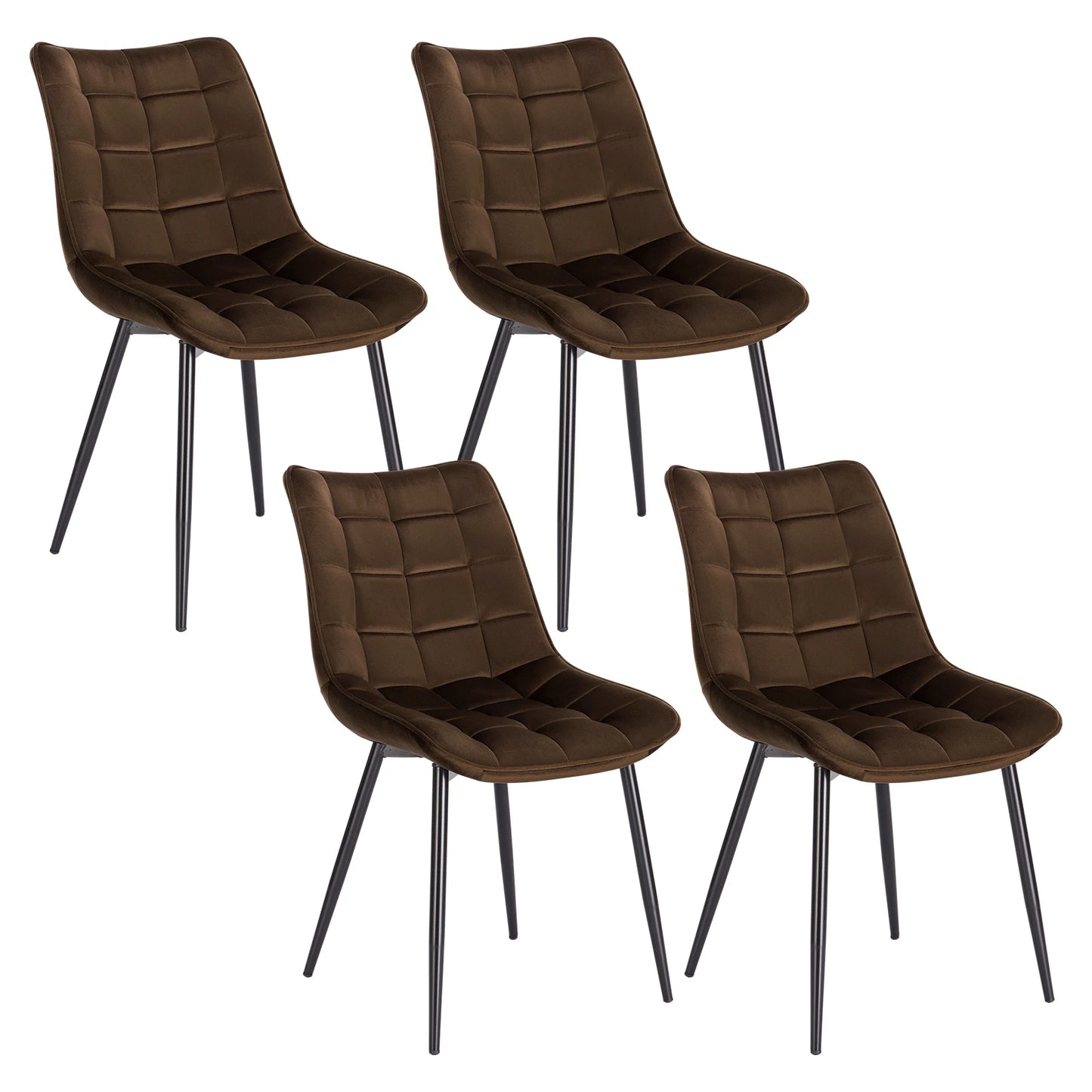4PCs/Set Faux Leather/Fabric/Velvet/Linen Kitchen Chair