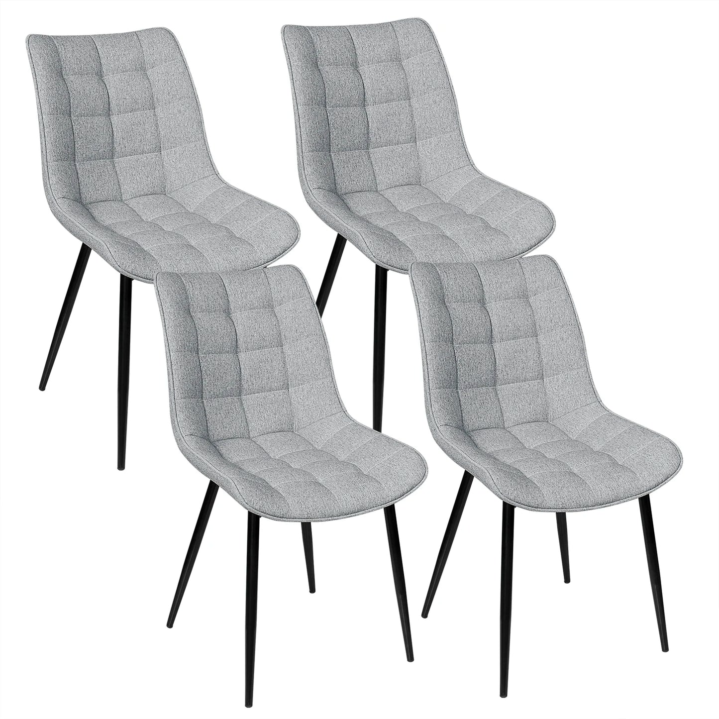 4PCs/Set Faux Leather/Fabric/Velvet/Linen Kitchen Chair
