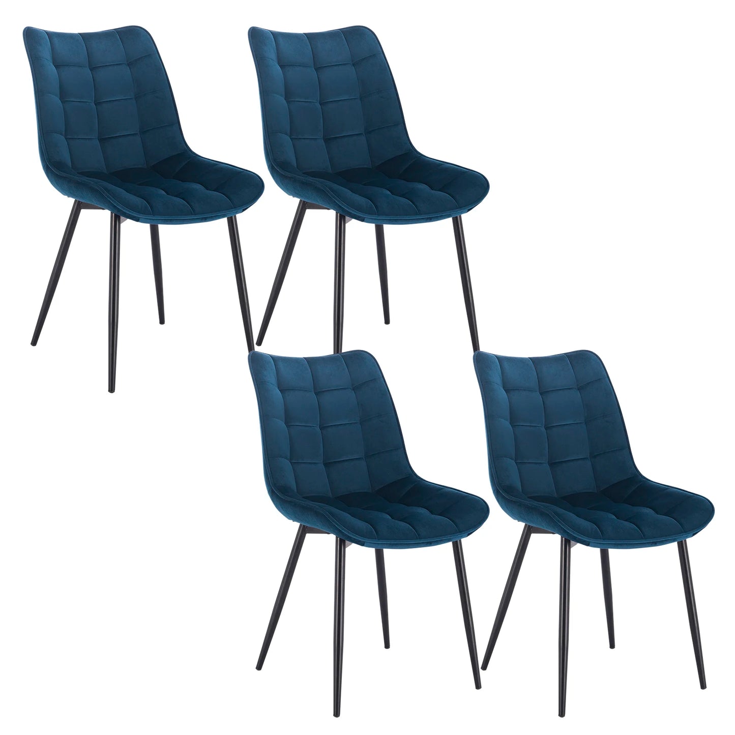 4PCs/Set Faux Leather/Fabric/Velvet/Linen Kitchen Chair