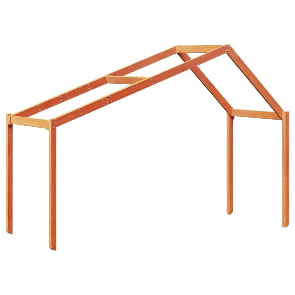 75x190 cm Solid Wood Pine Bunk Bed in Wax Brown - Small Single, No Mattress Included