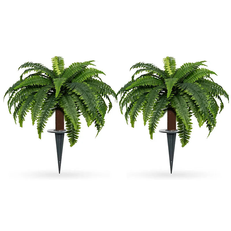 2PCS 60cm Faux Shrubs Indoor Outdoor Fake Shrubs Decor Artificial Boxwood Topiary Ball Bush Flower Pot Decoration