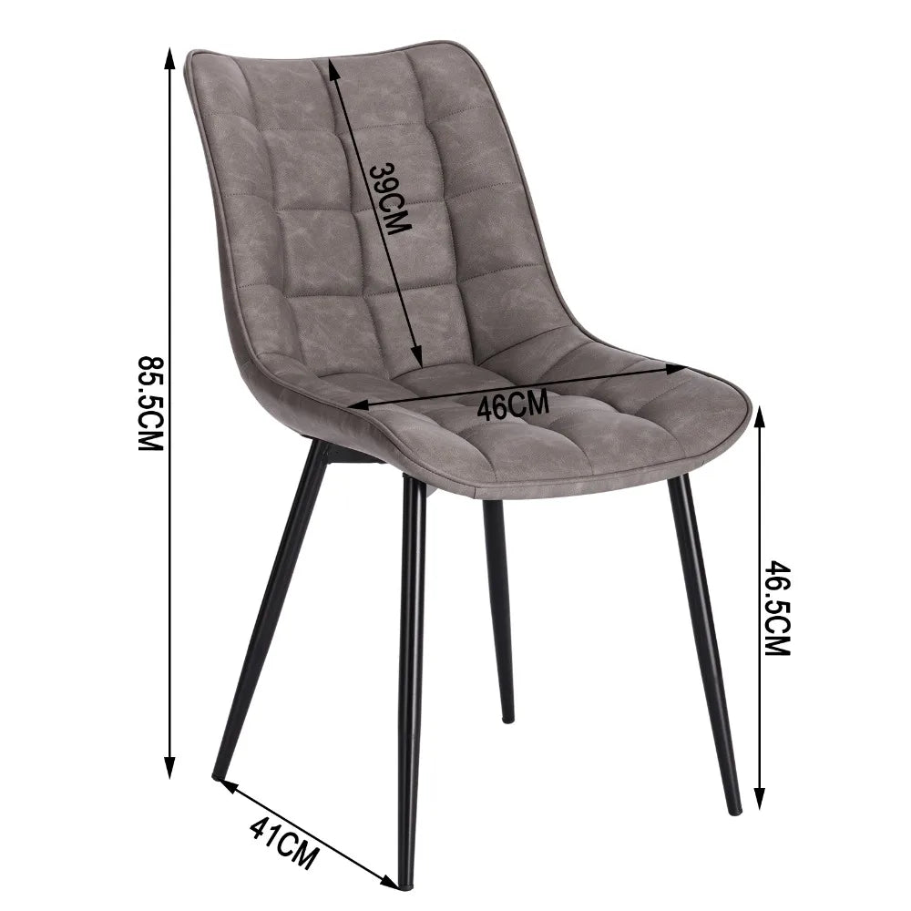 4PCs/Set Faux Leather/Fabric/Velvet/Linen Kitchen Chair